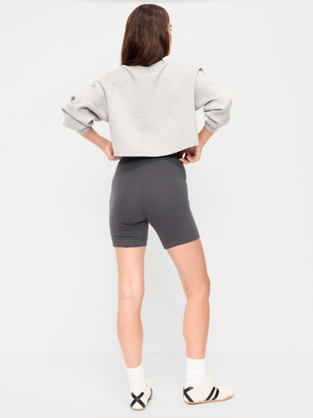 🆕 Old Navy Women's High-Waisted Biker Shorts 6-inch inseam L 12-14 - Picture 2 of 9